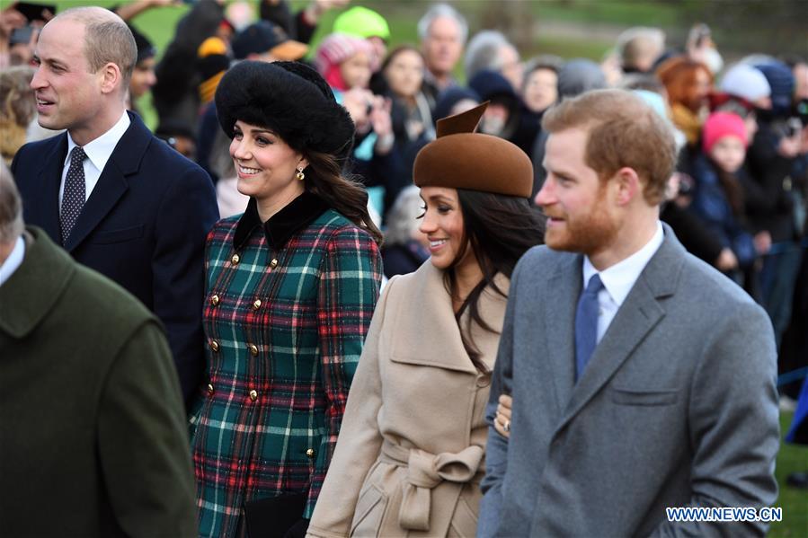 BRITAIN-SANDRINGHAM-ROYAL-CHRISTMAS DAY CHURCH SERVICE