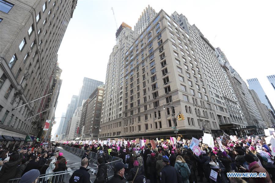 U.S.-NEW YORK-WOMEN'S MARCH