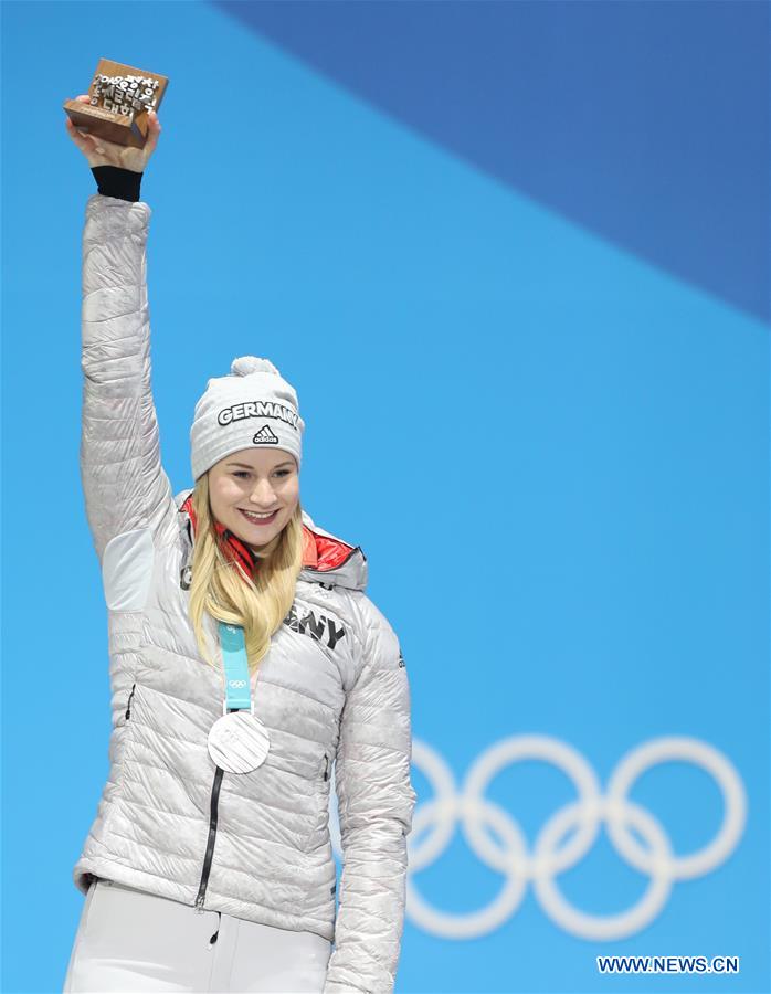 (SP)OLY-SOUTH KOREA-PYEONGCHANG-LUGE-WOMEN'S SINGLES-MEDAL CEREMONY