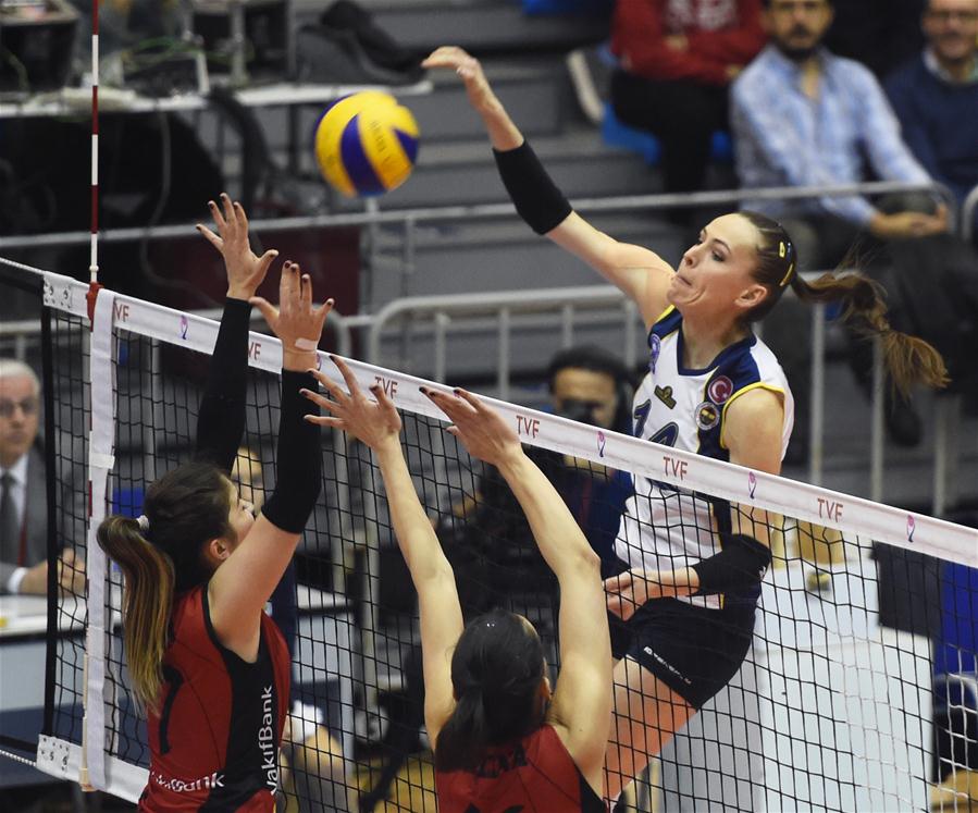 (SP)TURKEY-ISTANBUL-VOLLEYBALL-TURKISH WOMEN LEAGUE-FENERBAHCE VS VAKIFBANK