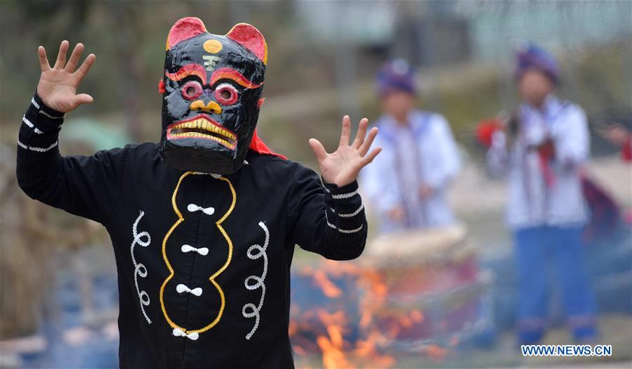 #CHINA-HUBEI-SPRING FESTIVAL-CELEBRATION-NUO OPERA (CN)