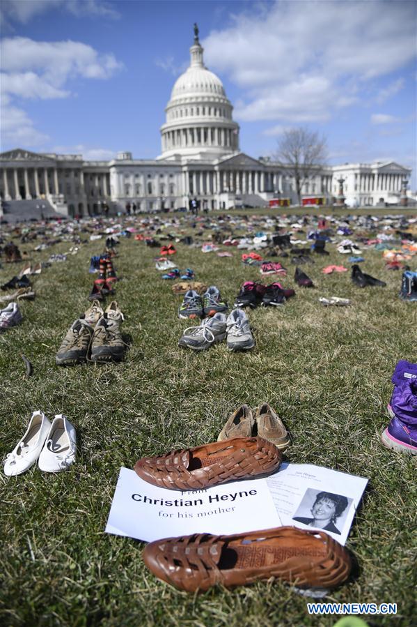 U.S.-WASHINGTON D.C.-SCHOOL SHOOTINGS-PROTEST-SHOES