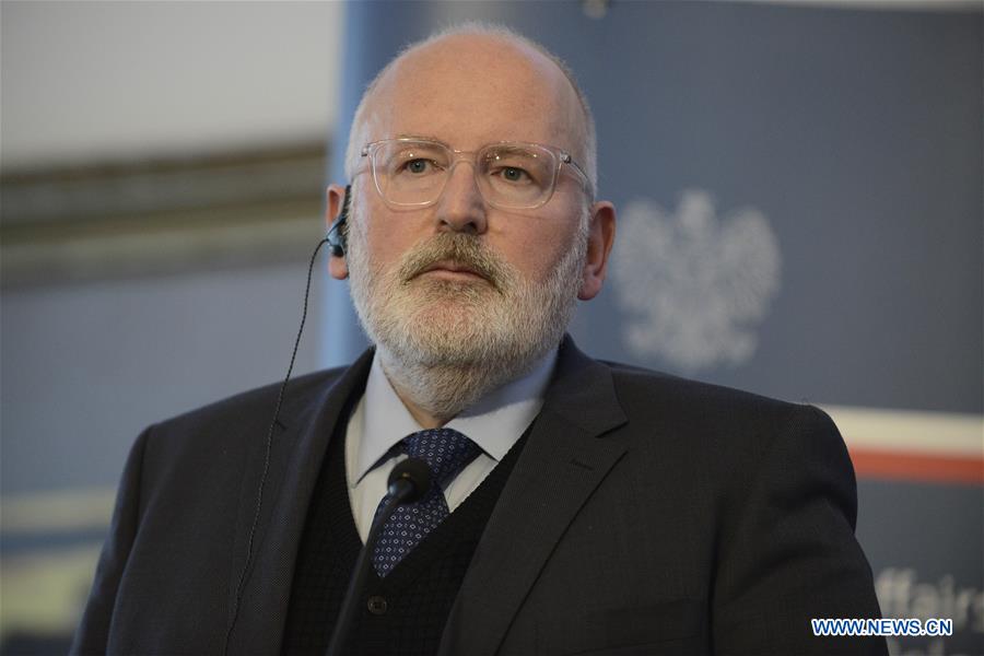 POLAND-WARSAW-EUROPEAN COMMISSION-TIMMERMANS-VISIT