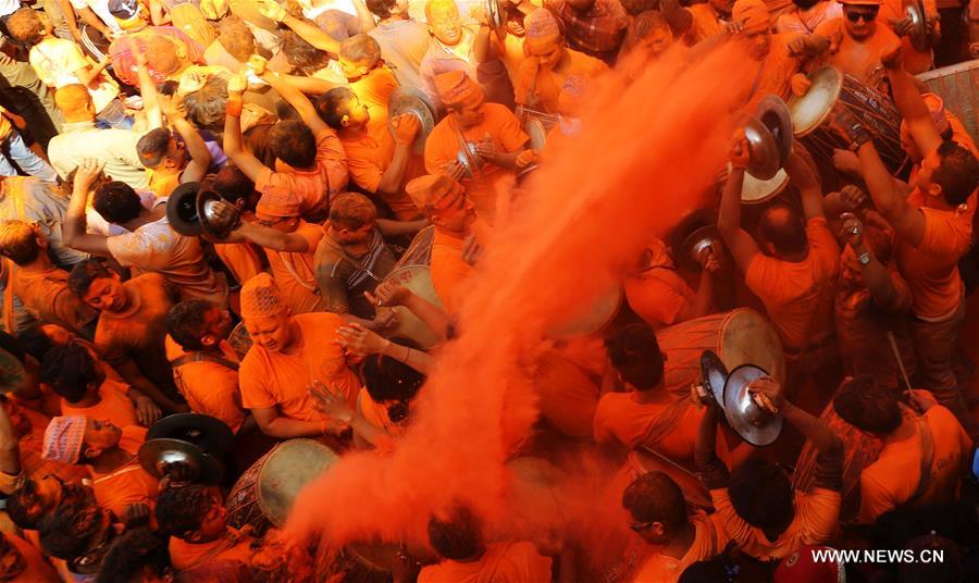 NEPAL-BHAKTAPUR-SINDOOR JATRA FESTIVAL