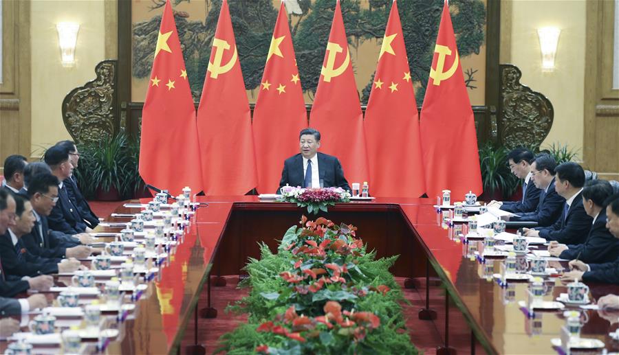 CHINA-BEIJING-XI JINPING-DPRK-WPK-FRIENDSHIP VISITING GROUP-MEETING (CN)