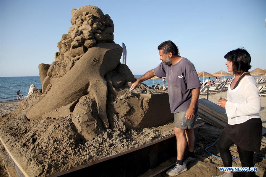 GREECE-HERAKLION-SAND SCULPTING FESTIVAL