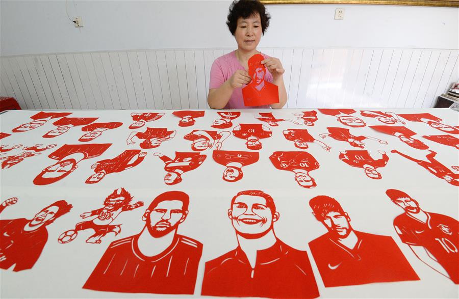 #CHINA-HEBEI-HANDAN-PAPER-CUTTING-FIFA WORLD CUP (CN)