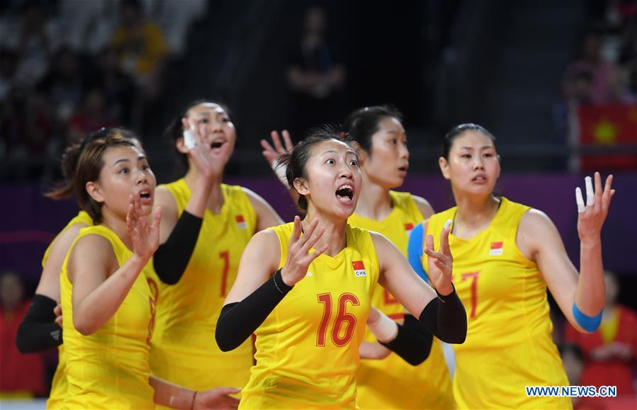 (SP)INDONESIA-JAKARTA-ASIAN GAMES-WOMEN'S VOLLEYBALL-CHINA VS SOUTH KOREA