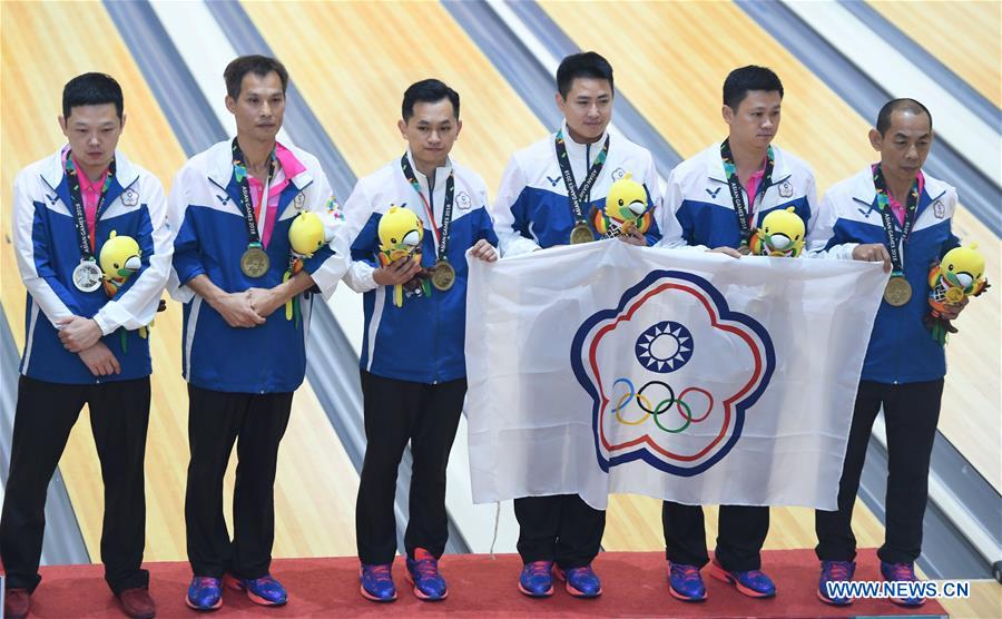 (SP)INDONESIA-PALEMBANG-ASIAN GAMES-BOWLING-MEN'S TEAM OF SIX