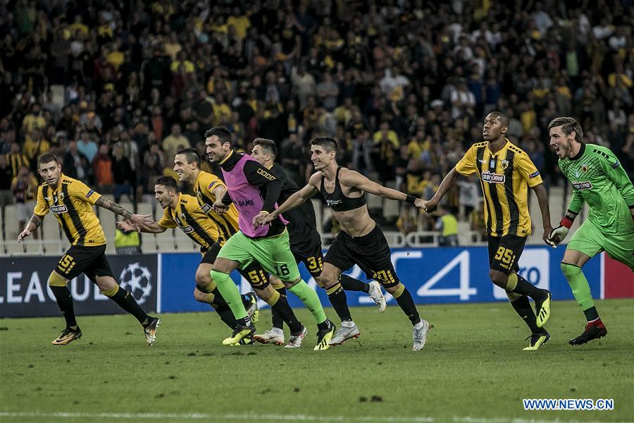 (SP)GREECE-ATHENS-SOCCER-CHAMPIONS LEAGUE-AEK ATHENS VS MOL VIDI FC