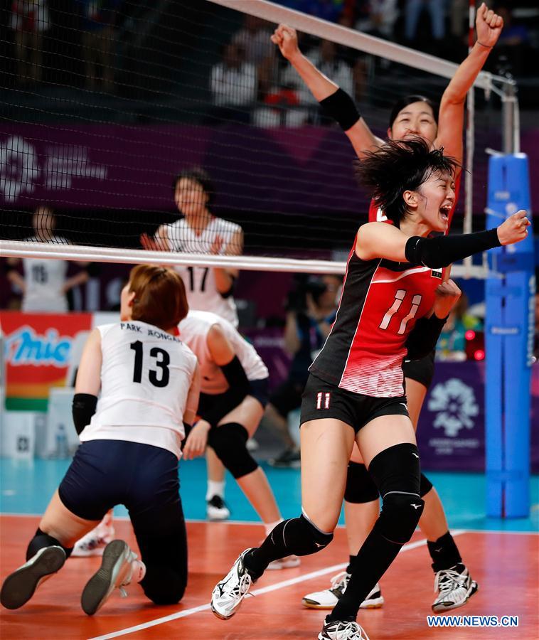 (SP)INDONESIA-JAKARTA-ASIAN GAMES-VOLLEYBALL-WOMEN'S BRONZE MEDAL