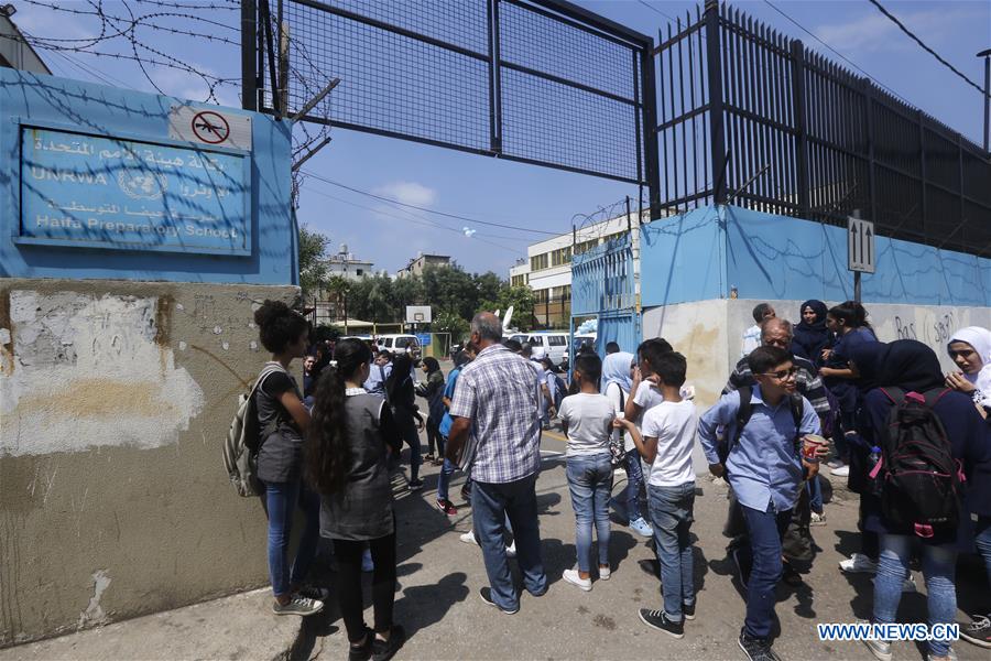 LEBANON-BEIRUT-UNRWA SCHOOL-FIRST DAY