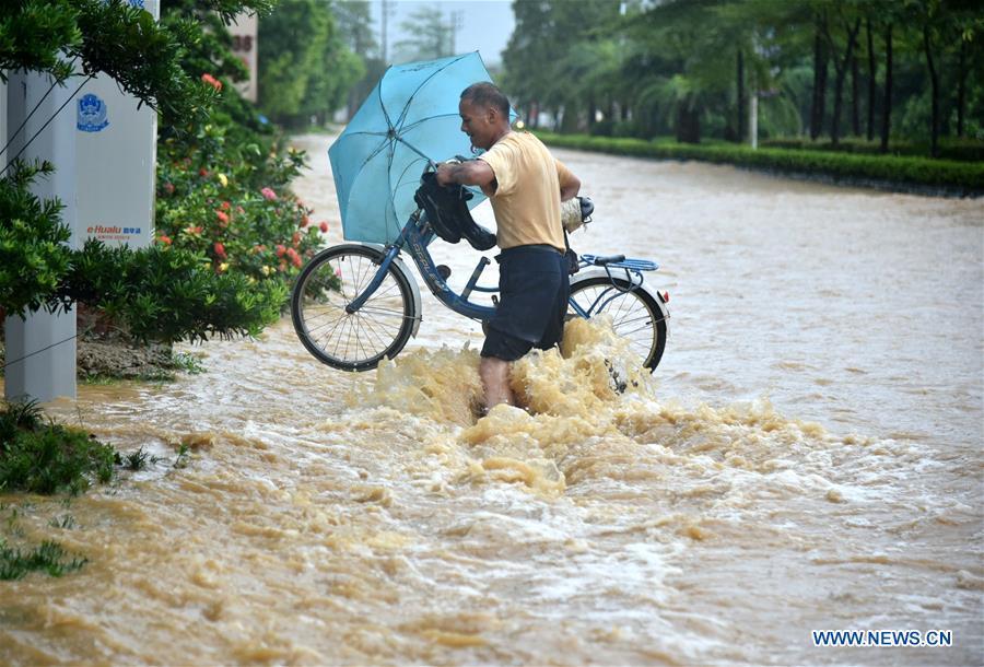 CHINA-GUANGDONG-YANGCHUN-TYPHOON MANGKHUT-FLOOD (CN)