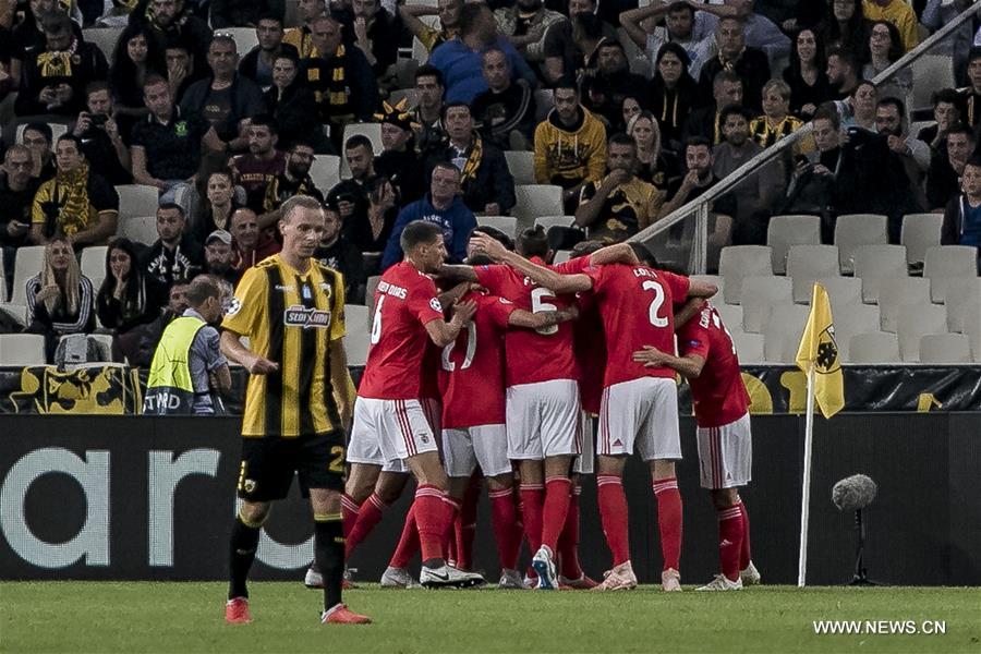 (SP)GREECE-ATHENS-SOCCER-UEFA CHAMPIONS LEAGUE-AEK ATHENS VS BENFICA