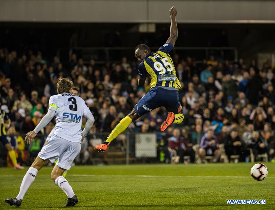 (SP)AUSTRALIA-CAMPBELLTOWN-SOCCER-CHARITY GAME-BOLT