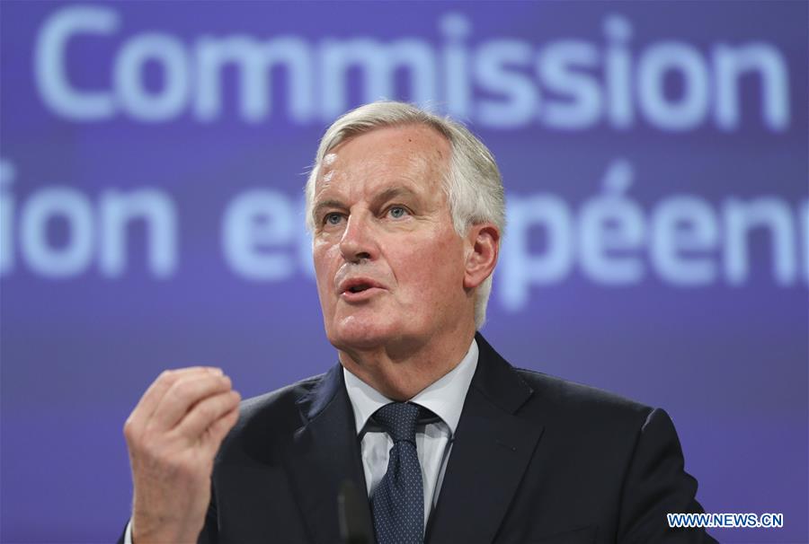 BELGIUM-BRUSSELS-EU-BREXIT-MICHEL BARNIER-PRESS BRIEFING