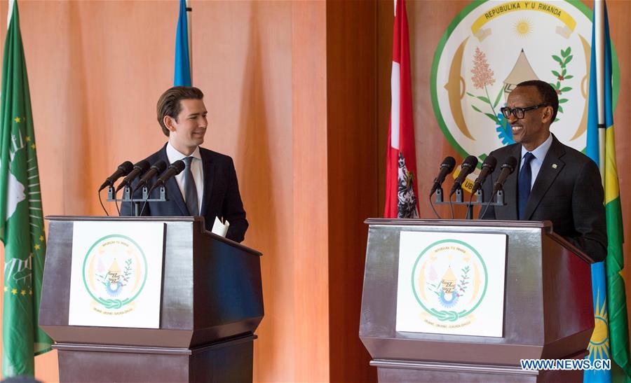 RWANDA-KIGALI-AUSTRIA-CHANCELLOR-VISIT