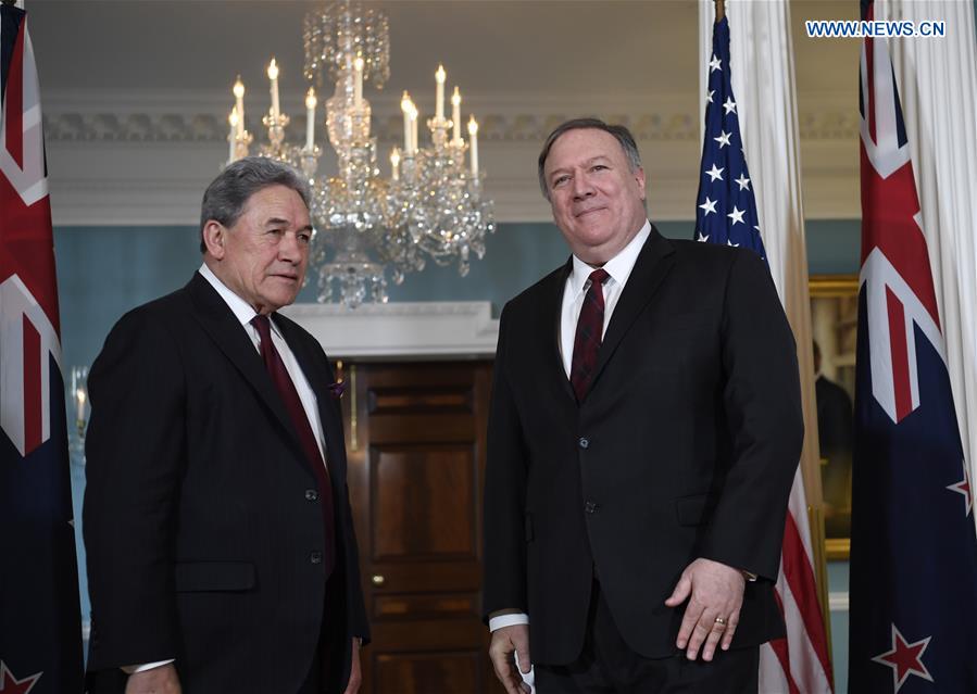 U.S.-WASHINGTON D.C.-MIKE POMPEO-NEW ZEALAND-WINSTON PETERS-MEETING