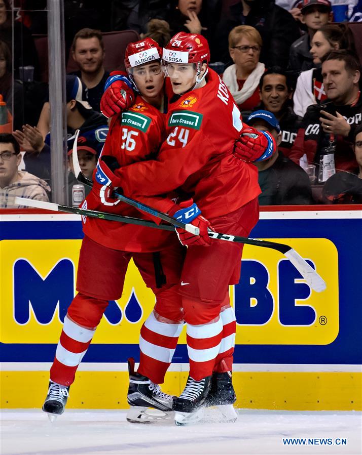 (SP)CANADA-VANCOUVER-INTERNATIONAL-ICE HOCKEY-RUSSIA VS DENMARK 