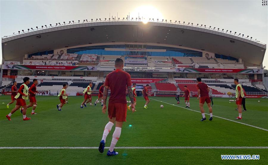 (SP)UAE-ABU DHABI-SOCCER-AFC ASIAN CUP 2019-GROUP C-CHN-TRAINING SESSION