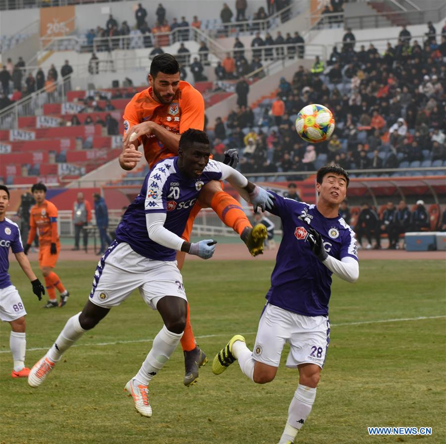 (SP)CHINA-SHANDONG-JINAN-AFC CHAMPIONS LEAGUE-PLAY OFF-LUNENG VS HANOI FC