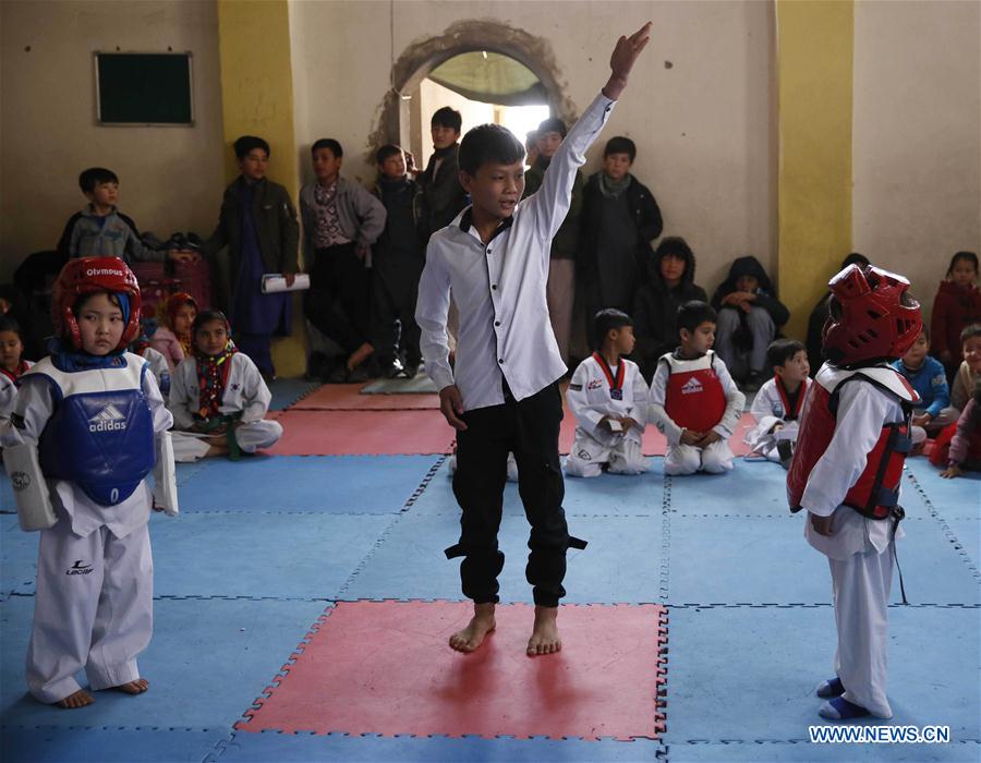 (SP)AFGHANISTAN-HERAT-CHILDREN-TAEKWONDO