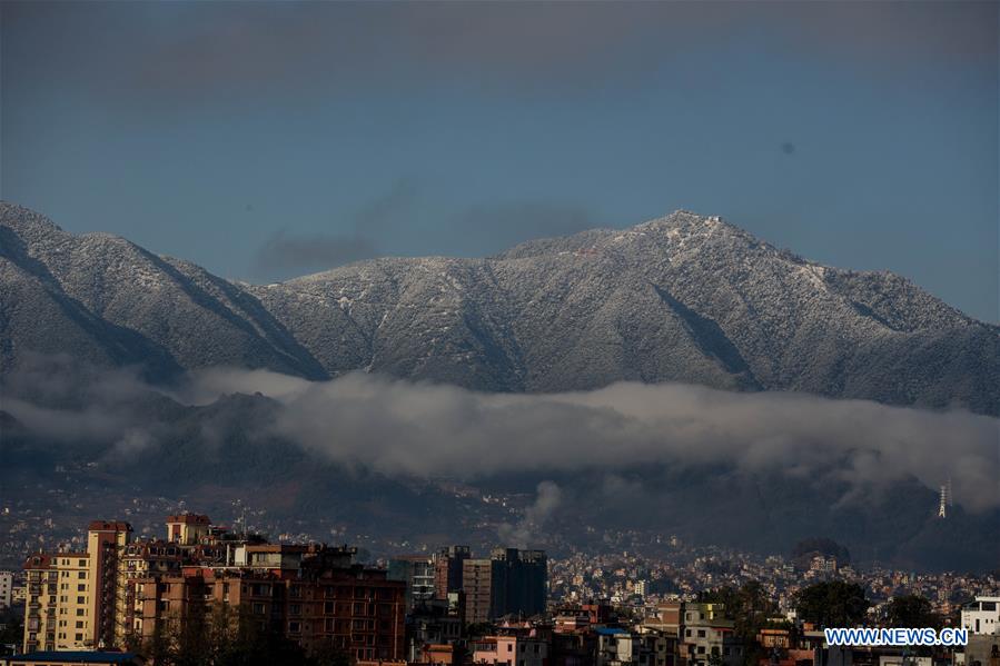 NEPAL-KATHMANDU-SNOW COVERED HILLS