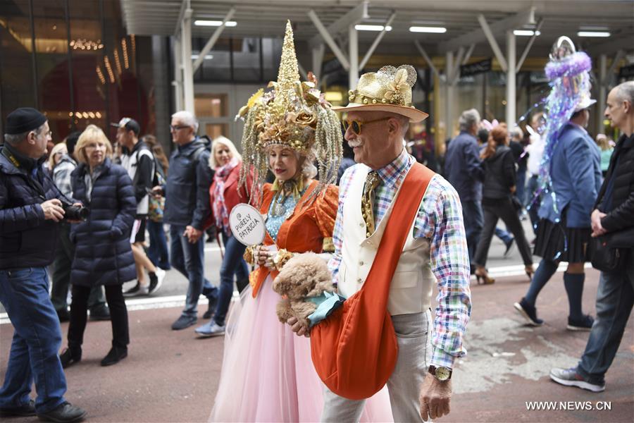 U.S.-NEW YORK-EASTER PARADE-BONNET FESTIVAL