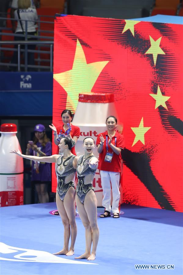 (SP)SOUTH KOREA-GWANGJU-FINA WORLD CHAMPIONSHIPS-ARTISTIC SWIMMING-WOMEN'S DUET TECHNICAL-FINAL