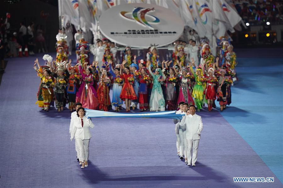 (SP)CHINA-ZHENGZHOU-NATIONAL TRADITIONAL GAMES OF ETHNIC MINORITIES-OPENING CEREMONY (CN)