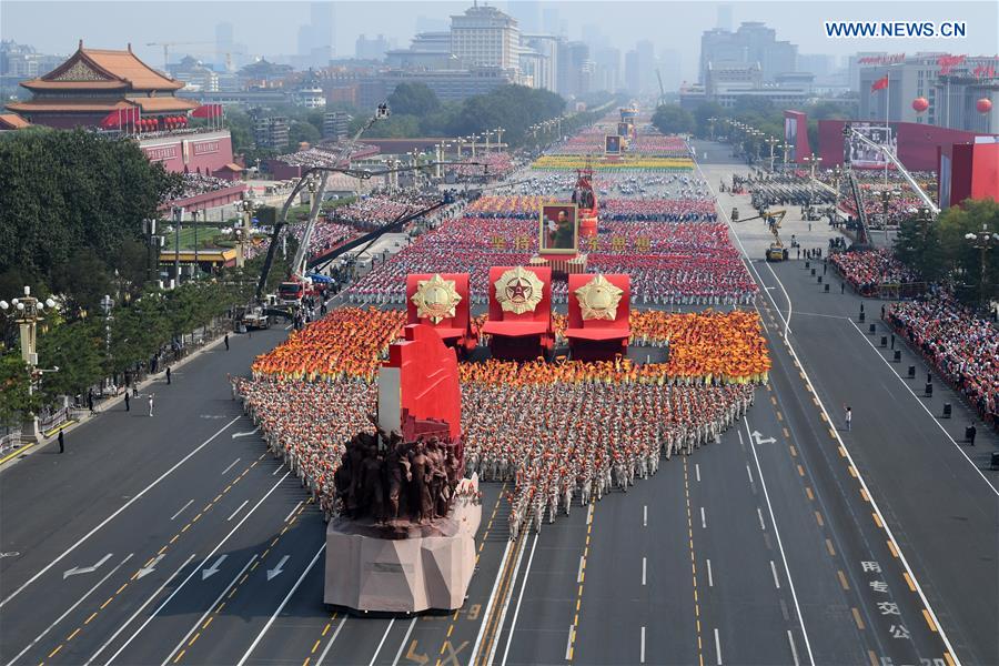  (PRC70Years) XINHUA PHOTOS OF THE DAY