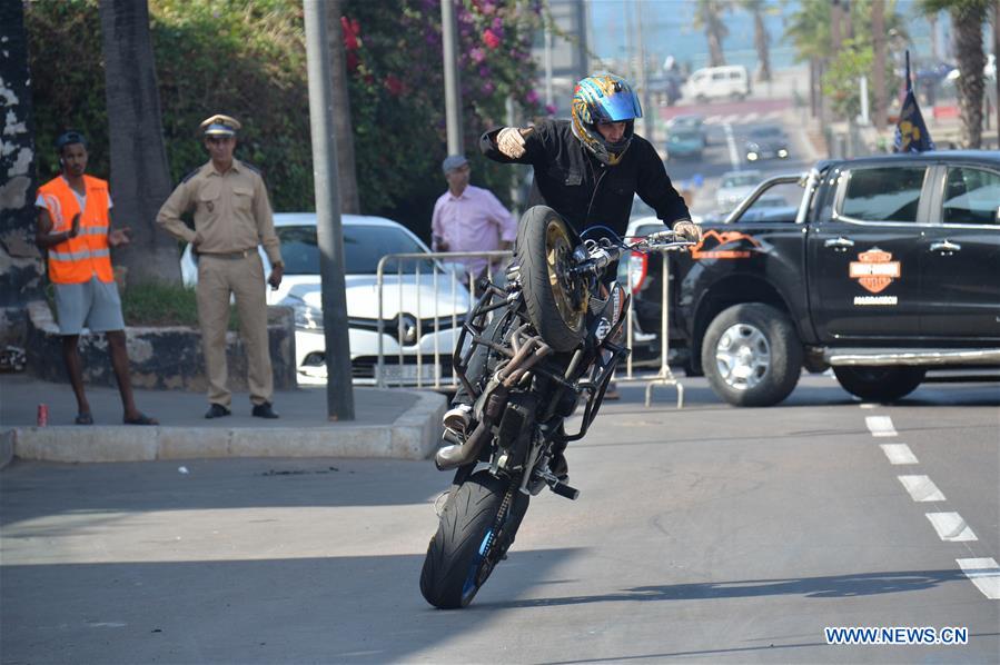 MOROCCO-CASABLANCA-HARLEY-DAVIDSON MOTORCYCLE PARADE