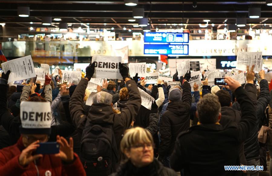 CZECH REPUBLIC-PRAGUE-DEMONSTRATION-PM