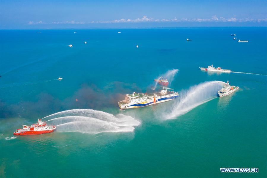 CHINA-HAINAN-HAIKOU-SHIP-RESCUE DRILL (CN)