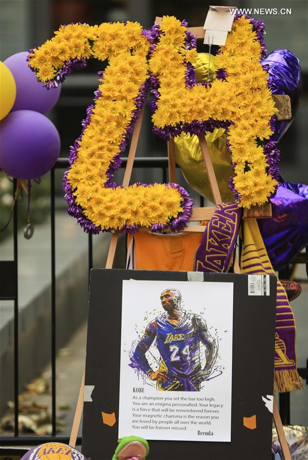 (SP)U.S.-CALIFORNIA-LOS ANGELES-KOBE BRYANT-CONDOLENCE