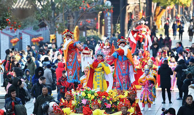 Shehuo celebration held for new year in Tai'erzhuang, China's Shandong