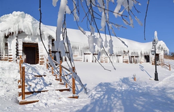 Snow scenery in Yakeshi City, N China's Inner Mongolia