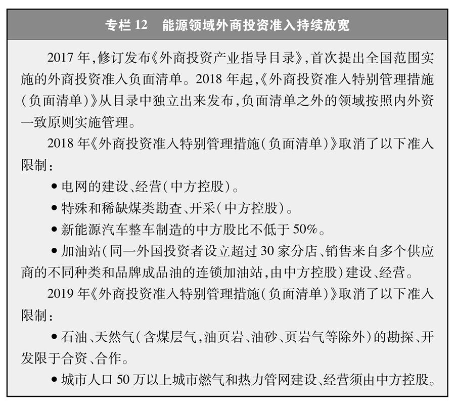 （圖表）［受權(quán)發(fā)布］《新時(shí)代的中國(guó)能源發(fā)展》白皮書（專欄12）