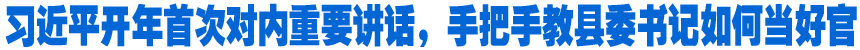 習(xí)近平開年首次對(duì)內(nèi)重要講話，手把手教縣委書記如何當(dāng)好官