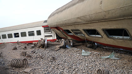 埃及再發(fā)生列車事故 11人死98人受傷